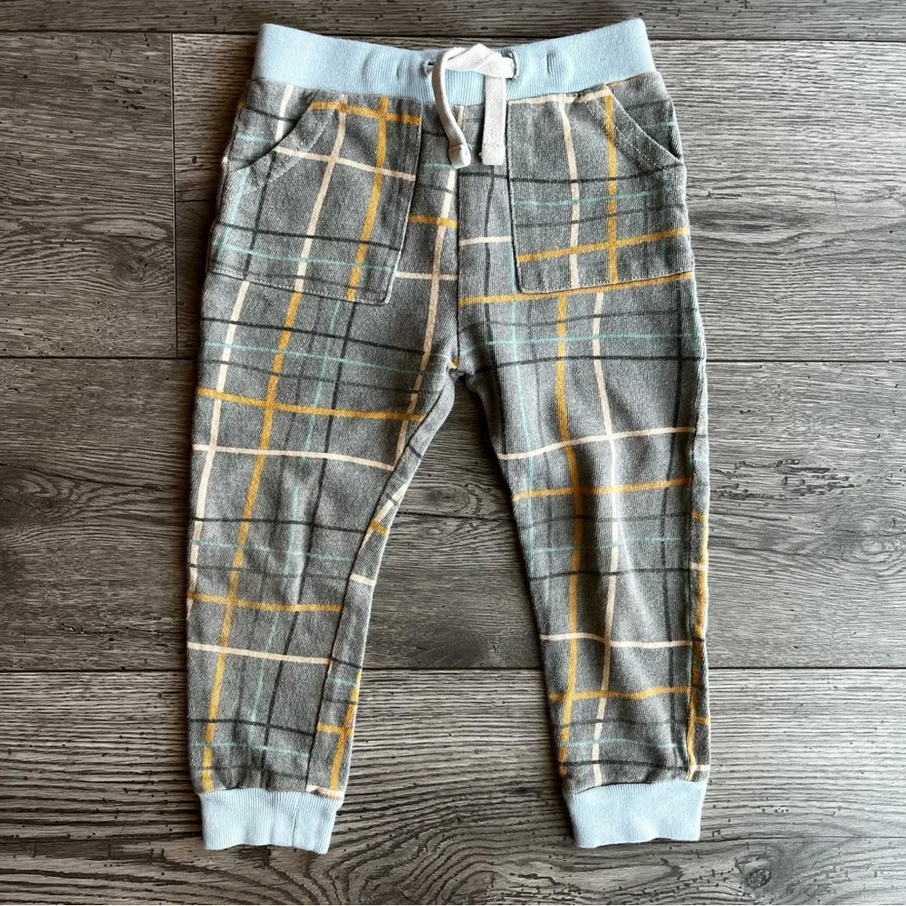 Dot Dot Smile Toddler Limited Edition Plaid Drawstring Jogger Pants Size 3/4